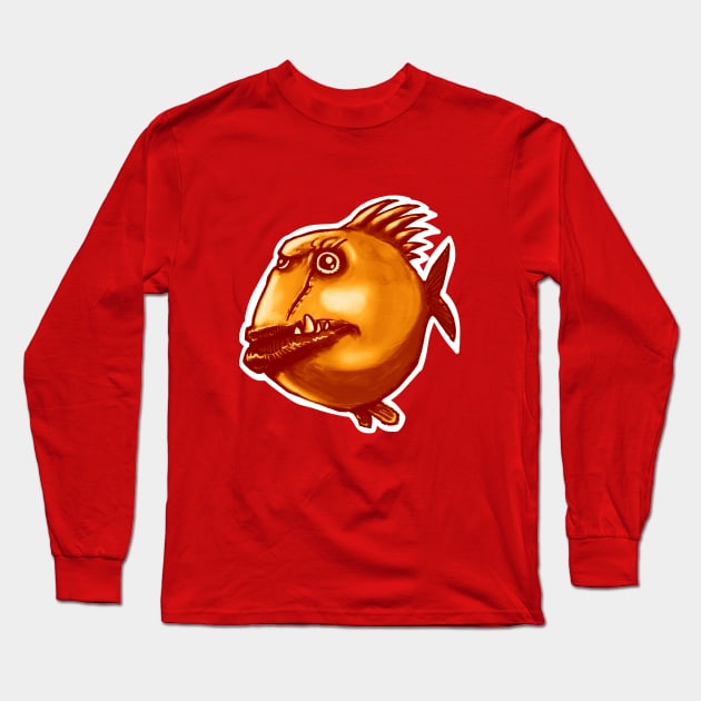 scarface ugly fish funny cartoon Long Sleeve T-Shirt by anticute